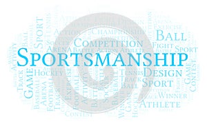 Sportsmanship word cloud.