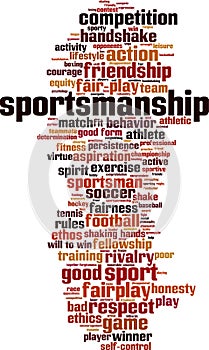 Sportsmanship word cloud