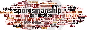 Sportsmanship word cloud