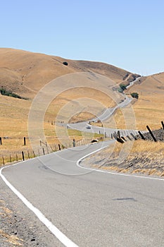 Sportster on a long winding road