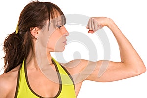 Sportswoman muscles