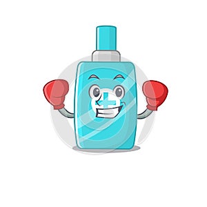 A sporty boxing athlete mascot design of ointment cream with red boxing gloves