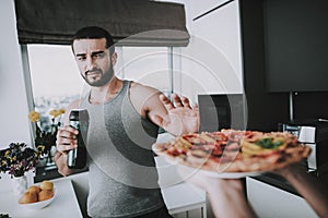 Sporty Man Refuse To Girlfriend To Take Junk Food