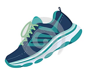 Sporty shoe with blue design