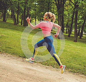 Sporty woman in a park