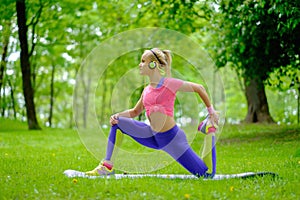 Sporty woman in a park