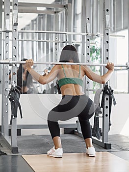 Sporty Woman Training in the Gym Indoors