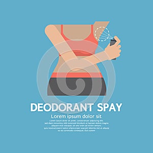 Sporty Woman Using Deodorant Spray