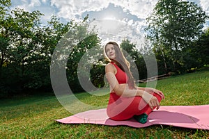 Sporty yoga woman