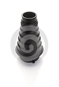 Spot conical attachment for studio flash on white background