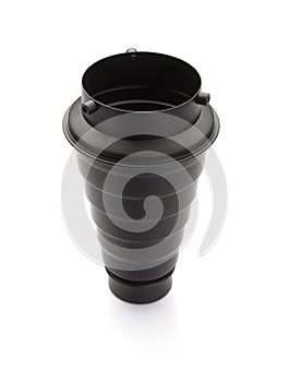 Spot conical attachment for studio flash on white background
