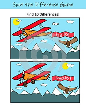 Spot the difference. Educational game for kids.