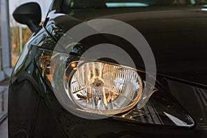 Spotlight On Black Car photo