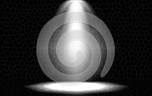 Spotlight brick wall.