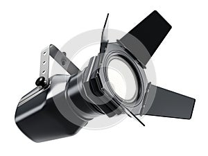 Spotlight isolated on white background. 3D illustration