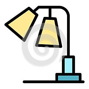 Spotlight lamp icon vector flat