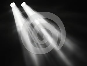 Spotlight Light Rays on Dark Background