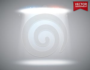 Spotlight scene transparent light effect. Stage light spotlight.