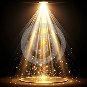 Spotlight on Stage with Particles photo