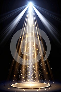 Spotlight on Stage with Particles photo