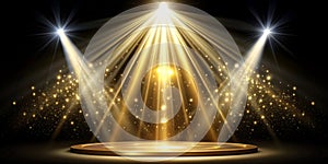 Spotlight on Stage with Particles photo