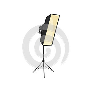 Spotlight on white background. Searchlight concept. Vector illustration.