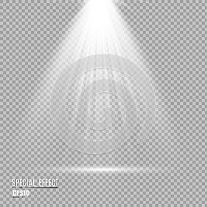 Spotlights scene light effects. Vector illustration