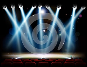 Spotlights Theater Stage photo
