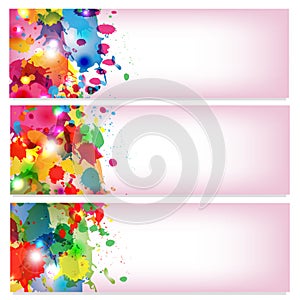 Spots of varicoloured paint