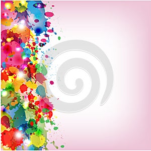 Spots of varicoloured paint