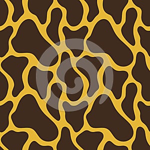 spotted animalistic seamless pattern with giraffe spots, stylish animal print