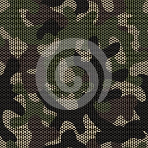 Spotted camouflage. Seamless vector pattern. Forest coloring. photo