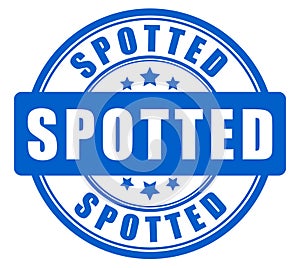 Spotted circle sign on white background