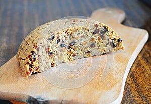Spotted is a British pudding, made with suet and dried fruit