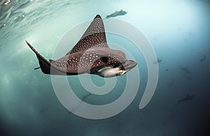 Spotted eagle rays Aetobatus narinari swimming underwater