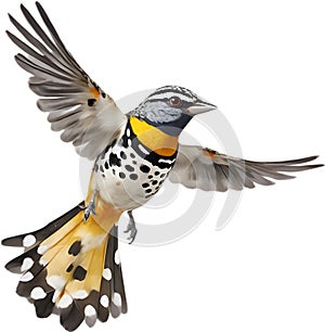 Spotted pardalote bird. Bird clipart. AI-generated.