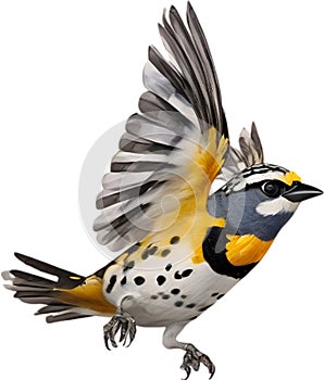 Spotted pardalote bird. Bird clipart. AI-generated.