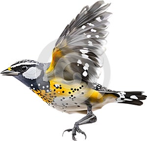 Spotted pardalote bird. Bird clipart. AI-generated.