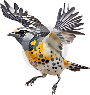 Spotted pardalote bird. Bird clipart. AI-generated.