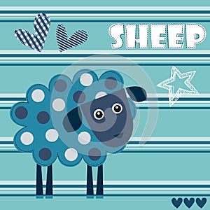 Spotted sheep lamb vector illustration