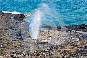 Spouting Horn Blow hole on Kauai Island