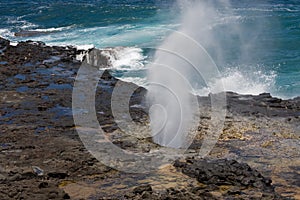 Spouting Horn Blowhole, Kauai, Hawaii photo