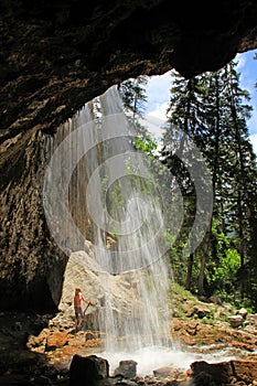 Spouting Rock waterfall, Hanging lake, Glenwood Canyon, Colorado