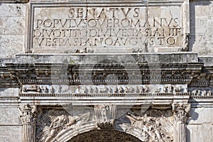 SPQR Roman inscription augustus imperator
