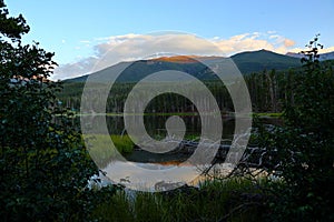 Sprague Lake in the Rocky Mountain National Park, Colorado,