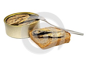 Sprat fish canned