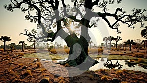 Majestic Tree in Vast Savannah