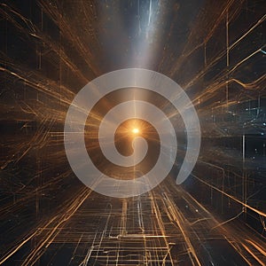 A sprawling, interconnected network of data streams visualized as a sprawling, intricate web1