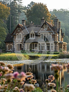 Sprawling Manor House in Countryside with Private Lake