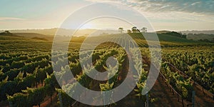 A sprawling vineyard where LGBTQ plus vintners cultivate grapes with care and skill generated by AI photo